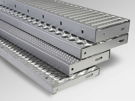 Hot DIP Galvanized Steel Stair Tread T325/30/100 and T255/30/100 Customizable Sizes for Welded Flat Bar Grating Stairs
