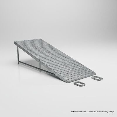 25X3mm Removable Galvanized Serrated Steel Grating for Anti-Slip Platforms and Walkways