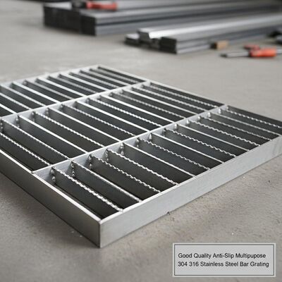 Anti-Slip Multipurpose 304 316 Stainless Steel Bar Grating for Industrial Safety