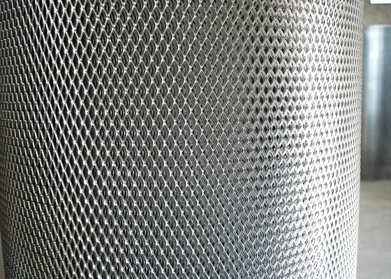 Grating expandido grosso do metal de 1mm, malha expandida SWM da chapa metálica de 2.5mm - de 50mm