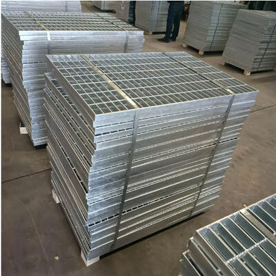 Grelha Serrilhada de Aço Galvanizado por Imersão a Quente com Barra de Carga de 25x5 mm para Aplicações Pesadas