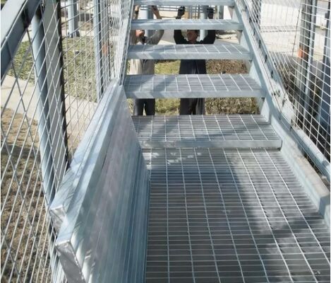 Grelhas de barras de aço galvanizadas com barras cruzadas soldadas para pisos de plataformas industriais